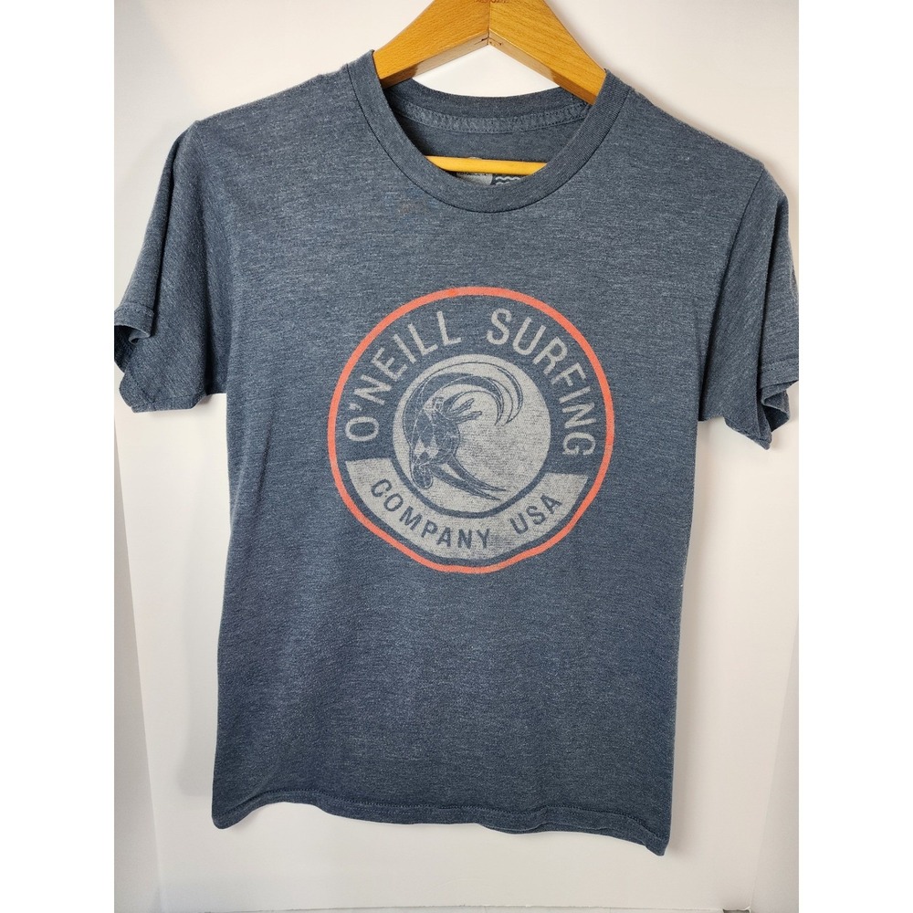 O'Neill Surfing Company USA Graphic T-Shirt Mens Small Blue Modern Fit Tee
